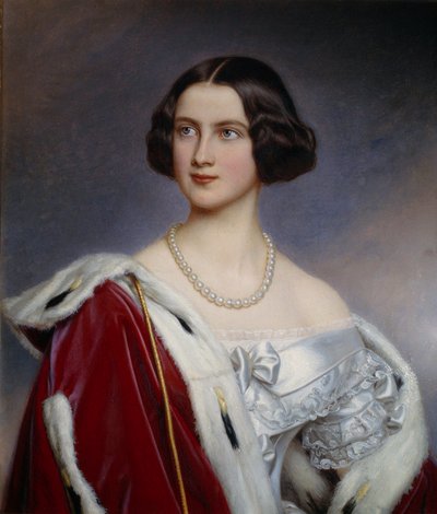 プリンセス・オブ・プロイセン（1825-1889）の肖像 ヨーゼフ・カール・スティーラー（1781-1858）の絵画（ec.all.） 19世紀 ミュンヘンニンフェンブルク城（Chateau De Nymphenburg 作： Joseph Carl Stieler