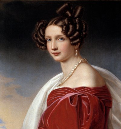 ソフィー・フレデリック（バイエルン公女・オーストリア大公妃）の肖像（1805-1872） ヨーゼフ・カール・スティーラー（1781-1858）の絵画 1832年 - ミュンヘン。ニンフェンブルク城 - バイエルン王国王女でオーストリア大公夫人ソフィー・フレデリックの肖像（18 作： Joseph Carl Stieler