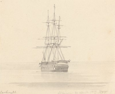 Fragata Única, Proa de Proa; Albion 20 de abril de 1817 作： Joseph Cartwright