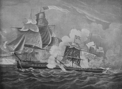 大統領とリトルベルト、c1812 作： Joseph Cartwright