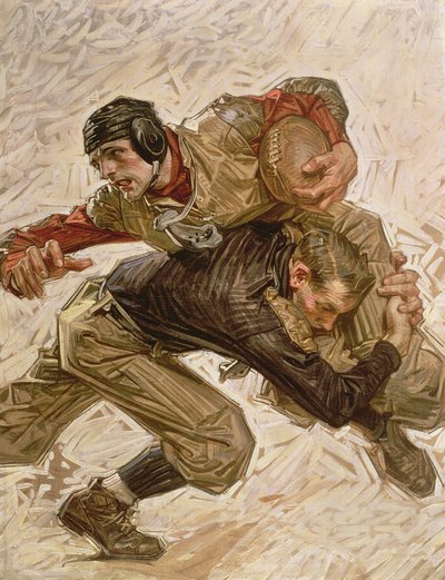 サッカー選手 作： Joseph Christian Leyendecker