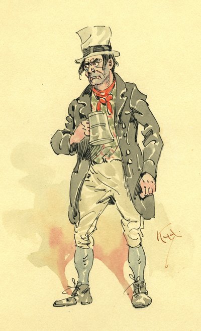 ビル・サイクス（紙にインクとトイレ） 作： Joseph Clayton Clarke