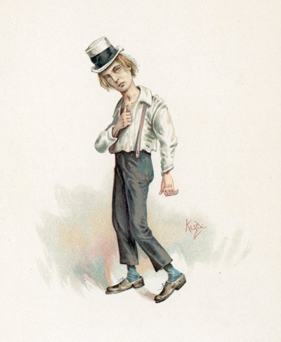 デビッドカッパーフィールド、「Charleser Sketches from Charles Dickens」、1890年頃のイラスト 作： Joseph Clayton Clarke