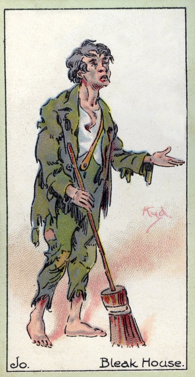 ジョー。 1923年、チャールズディケンズ著「ブリークハウス」より 作： Joseph Clayton Clarke