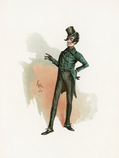アルフレッドジングル氏、「チャールズディケンズのキャラクタースケッチ」のイラスト、1890年頃 作： Joseph Clayton Clarke