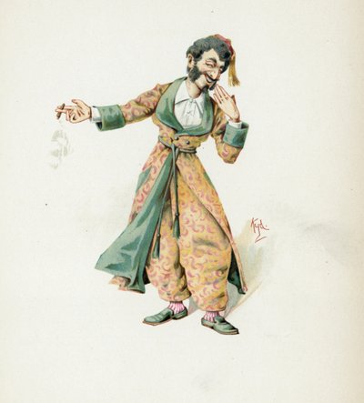 マンタリーニ氏、「Charleser Sketches from Charles Dickens」、1890年頃のイラスト 作： Joseph Clayton Clarke