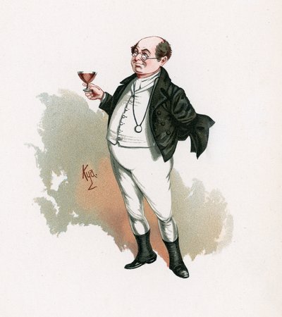 ピックウィック氏、「Charleser Sketches from Charles Dickens」のイラスト、1890年頃（カラーリソ） 作： Joseph Clayton Clarke