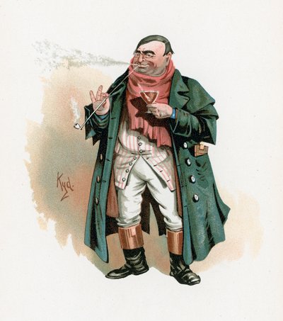 ウェラーシニア氏、「チャールズディケンズのキャラクタースケッチ」のイラスト、1890年頃 作： Joseph Clayton Clarke