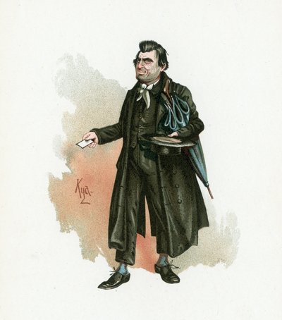 Whackford Squeers氏、「Charleser Sketches from Charles Dickens」、1890年頃のイラスト 作： Joseph Clayton Clarke