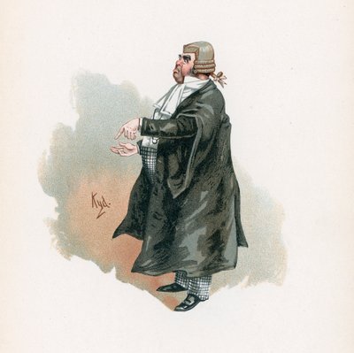 ブズファス軍曹、「チャールズディケンズのキャラクタースケッチ」のイラスト、1890年頃 作： Joseph Clayton Clarke