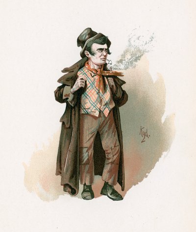 Artful Dodger、「Charleser Sketches from Charles Dickens」、1890年頃のイラスト 作： Joseph Clayton Clarke
