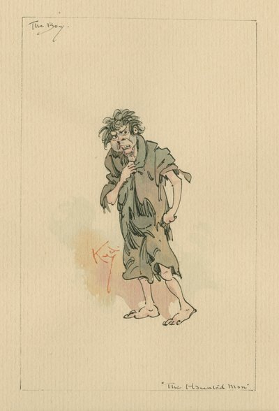 The Boy-The Haunted Man and the Ghost&39;s Bargain、c.1920s（ペンとインク、紙にトイレ付き） 作： Joseph Clayton Clarke
