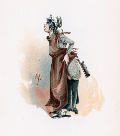 リトル・マルキオネス、「チャールズ・ディケンズのキャラクタースケッチ」、1890年頃のイラスト 作： Joseph Clayton Clarke