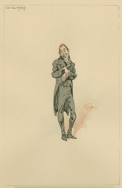 Uriah Heep、c.1920s（紙にトイレとペンとインク） 作： Joseph Clayton Clarke