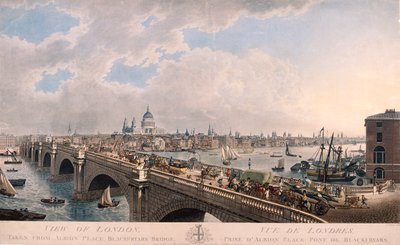 南から見たロンドンの街、1802年 作： Joseph Constantine Stadler