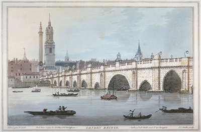 オールド・ロンドン・ブリッジ、1795年 作： Joseph Constantine Stadler