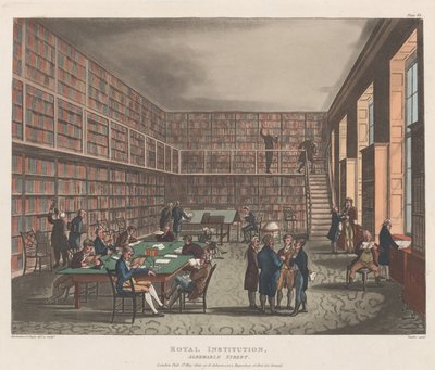 王立協会、アルベマール通り、1809 年 5 月 1 日、1809 年 5 月 1 日。 作： Joseph Constantine Stadler
