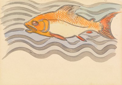 魚（紙に水彩） 作： Joseph Crawhall