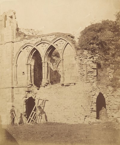 イースビー・アビー。レフェクトリー（1850年代 作： Joseph Cundall