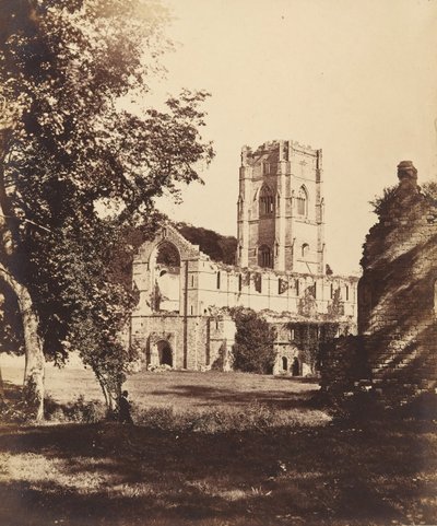 ファウンテンズ・アビー。教会、回廊、ホスピス（1850年代）。 作： Joseph Cundall