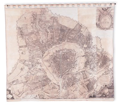 ウィーンの壁地図、1776年または77年 作： Joseph Daniel Huber