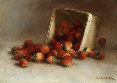 いちごの箱、1897年 作： Joseph Decker