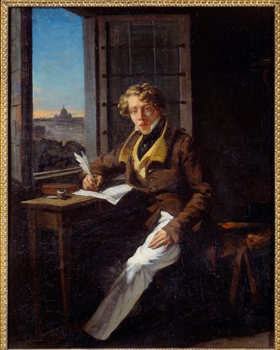 作曲家ヴィクトル・リーフス（1798-1838）の肖像 ジョセフ・コート（1797-1865）の絵画 1822年 日0,46x0,37 m ルーアン、ミュゼ・デ・ボザール 作： Joseph Desire Court