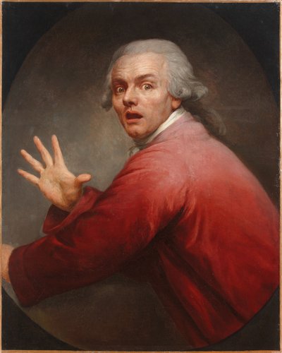 びっくりした恐怖の男としての自画像 作： Joseph Ducreux