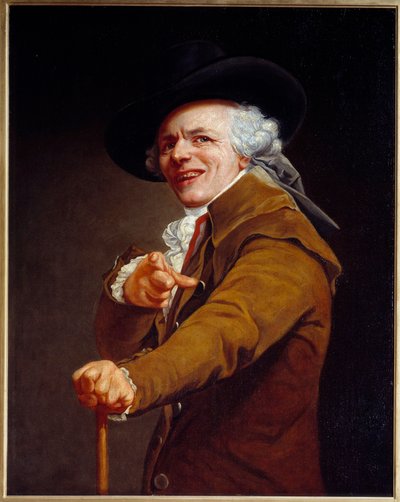 嘲笑者の特徴を持つ画家の自画像 ジョセフ・デュクルー（1735-1802）の絵画 1802年 日0,91x0,72 m - あざとい顔をした画家の自画像。ジョセフ・デュクルー（1735-1802）の絵画 1802年0.91×0.72 m ルーヴル美術館、パリ 作： Joseph Ducreux