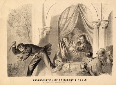 リンカーン大統領暗殺、1865年 作： Joseph E. Baker