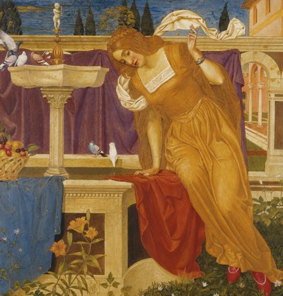 噴水で彼女の家のイメージを見る美しさ 作： Joseph Edward Southall