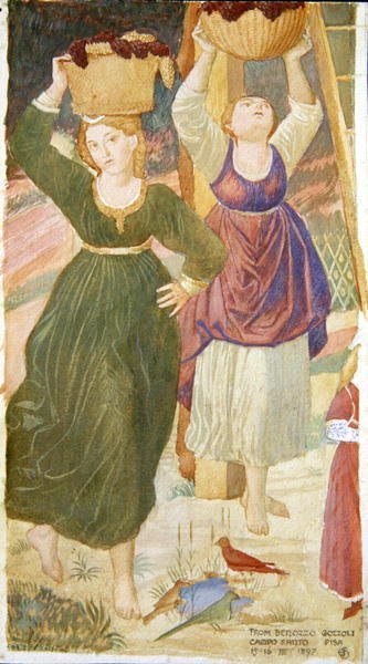 ベノッツォ・ゴッツォーリ作「ノアの酩酊」のディテール 作： Joseph Edward Southall