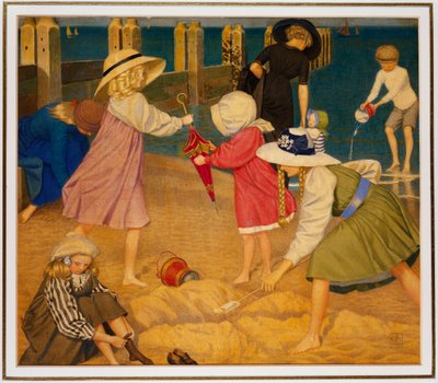 ビーチで、サウスウォールド 作： Joseph Edward Southall
