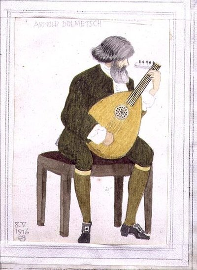 アーノルド・ドルメッチの肖像 作： Joseph Edward Southall