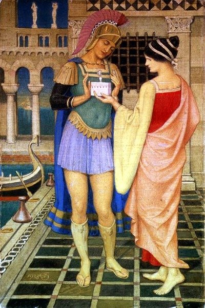 棺桶の贈呈 作： Joseph Edward Southall