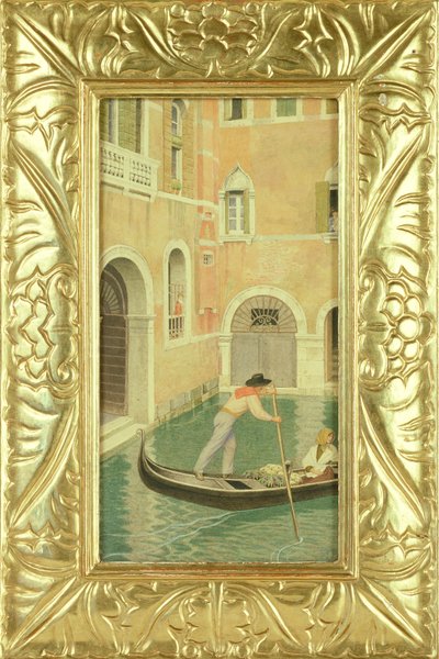 リオデッラゲッラ、ヴェネツィア、1921年（WCまたはカードに鉛筆で描かれたテンペラ） 作： Joseph Edward Southall