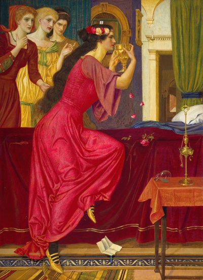 毒を飲むシジスモンダ、c1897。 作： Joseph Edward Southall