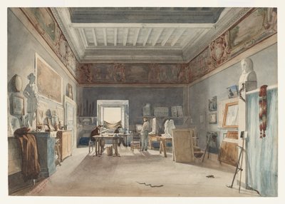 ヴィラメディチ、ローマのスタジオ 作： Joseph Eugène Lacroix