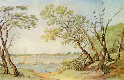 ミルバンクからのチェルシーブリッジ」1790年、1943年。   作： Joseph Farington