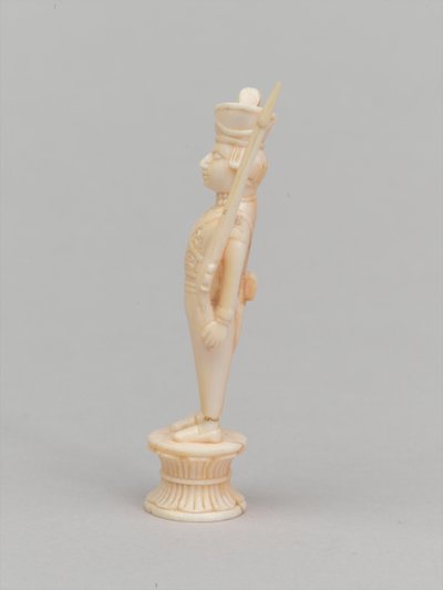 白いポーン、チェスの駒、インド、1820年頃 作： Joseph Felix Bouchor