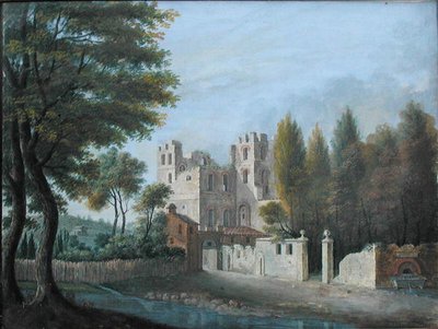 イタリアの風景」1820年頃（紙にガッシュ） 作： Joseph Francois Baudelaire