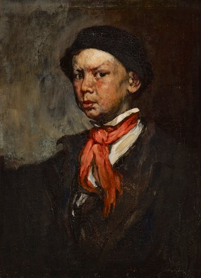 笛を吹く少年 作： Joseph Frank Currier