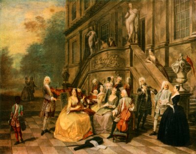 ワンステッドハウスでの音楽会」、1740年頃、1942年。   作： Joseph Frans Nollekens