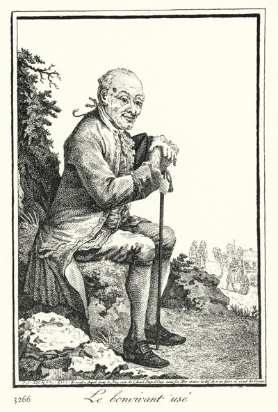 The Worn Out Bon Viveur (Engraving) 作： Joseph Franz von (after) Goez