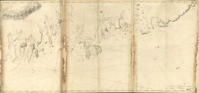 (ムース・コーブからグールズボロ湾までのメイン州沿岸。LOC 77692978 作： Joseph Frederick Barres