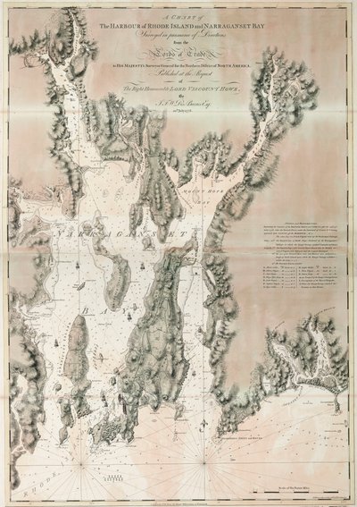 北米大西洋岸、イプスウィッチ湾とアン岬の海図 作： Joseph Frederick Wallet DesBarres