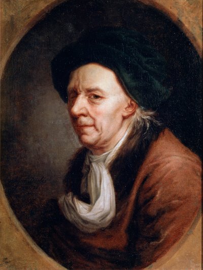 数学者レオンハルトオイラーの肖像、1707〜1783年、18世紀のドイツ絵画 作： Joseph Friedrich August Darbes
