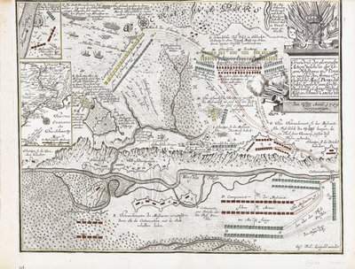 1709 年 6 月 27 日のポルタヴァの戦いの地図 作： Joseph Friedrich Leopold