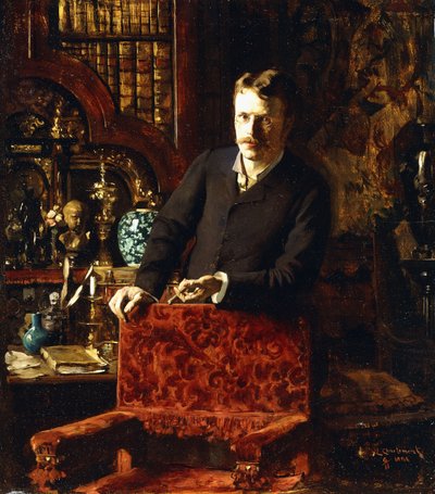 インテリアの紳士、1881 作： Joseph Gabriel Aubrun