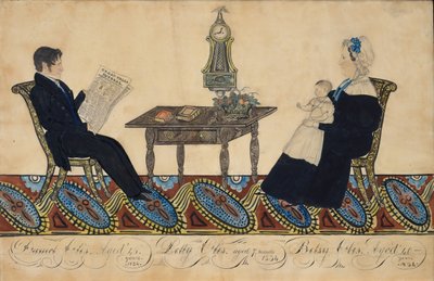 ダニエル・オーティス夫妻とチャイルド、1834年。 作： Joseph H Davis